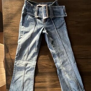 Garage Flare & Wide Leg Blue Jeans